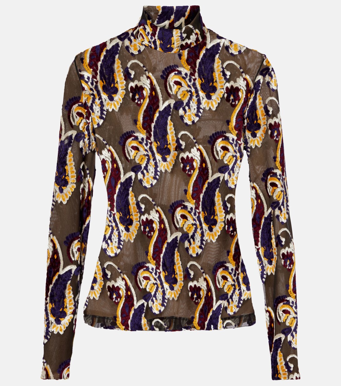 Paisley semi-sheer top | Etro