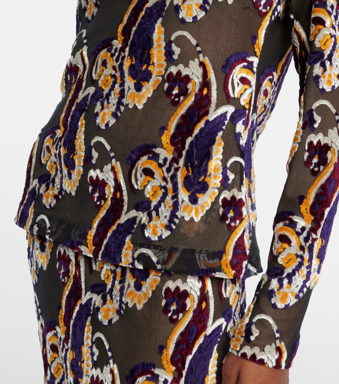 Paisley semi-sheer top | Etro