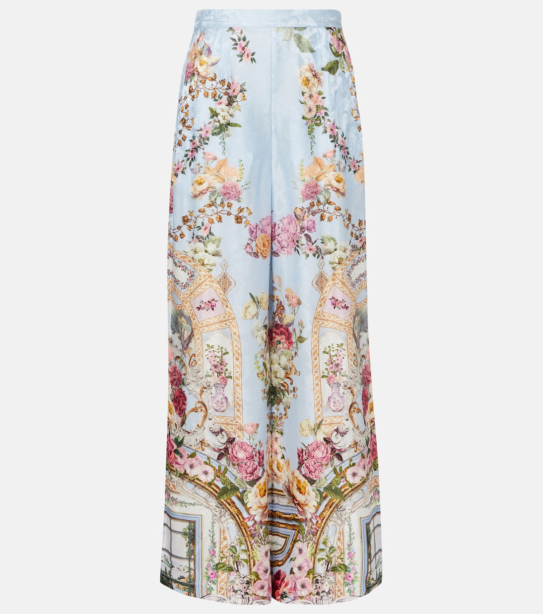 Tiled In Time floral wide-leg pants | Camilla