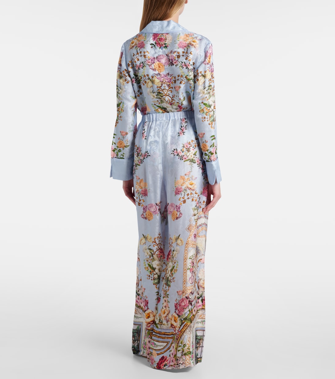 Tiled In Time floral wide-leg pants | Camilla