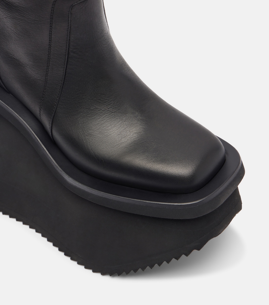 Factory leather platform ankle boots | Rick Owens