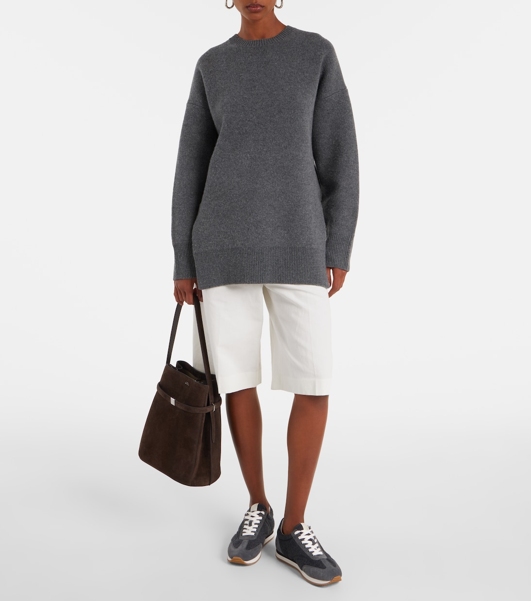 Suede-trimmed sneakers | Toteme