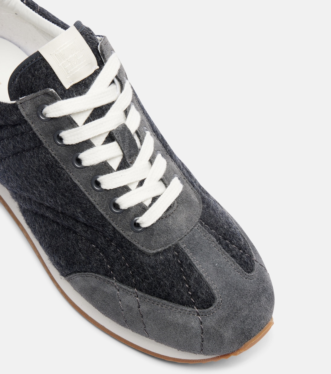 Suede-trimmed sneakers | Toteme