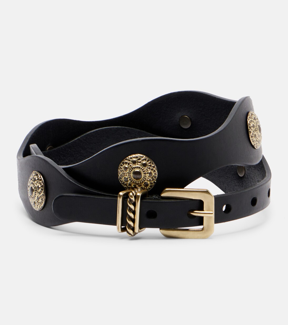 Embellished leather belt | Etro