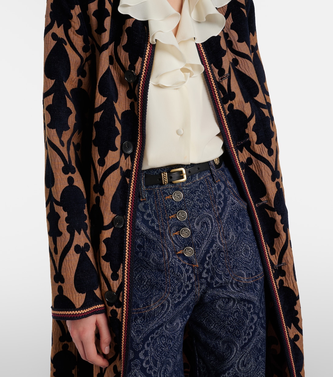 Embellished leather belt | Etro