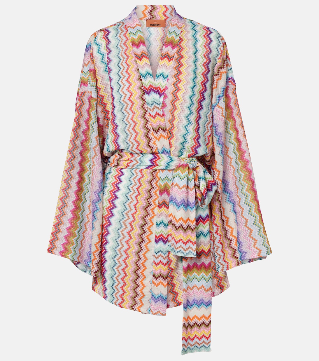 Zig Zag oversized lamé wrap cardigan | Missoni