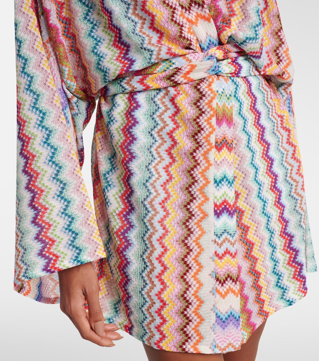 Zig Zag oversized lamé wrap cardigan | Missoni