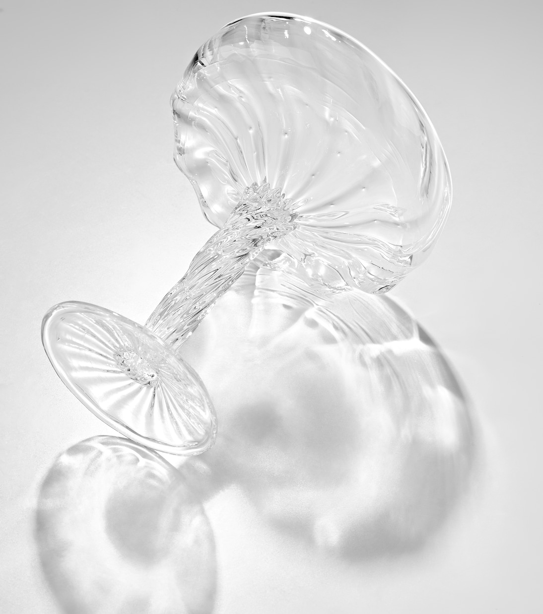 Set of 2 crystal champagne coupes | Alexander Kirkeby