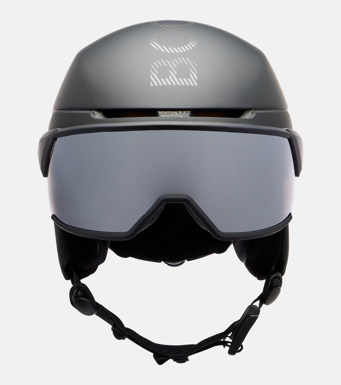 Logo leather-trimmed ski helmet | Bogner