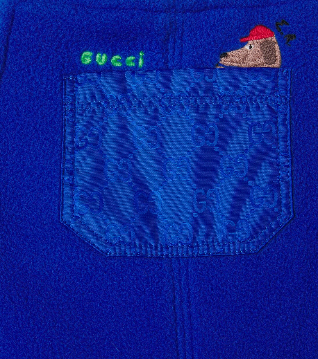 x Euan Roberts Baby embroidered fleece overalls | Gucci Kids