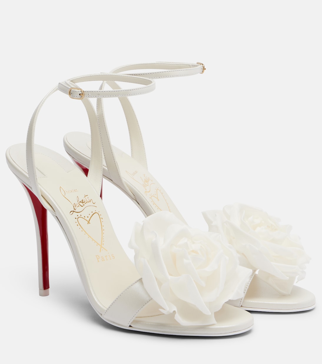 Miss Z floral-appliqué leather sandals | Christian Louboutin