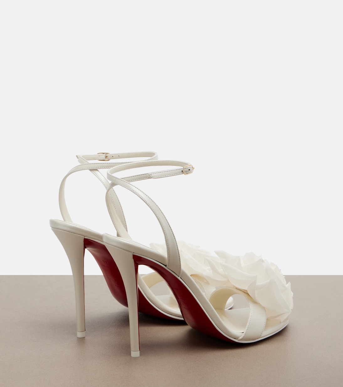 Miss Z floral-appliqué leather sandals | Christian Louboutin