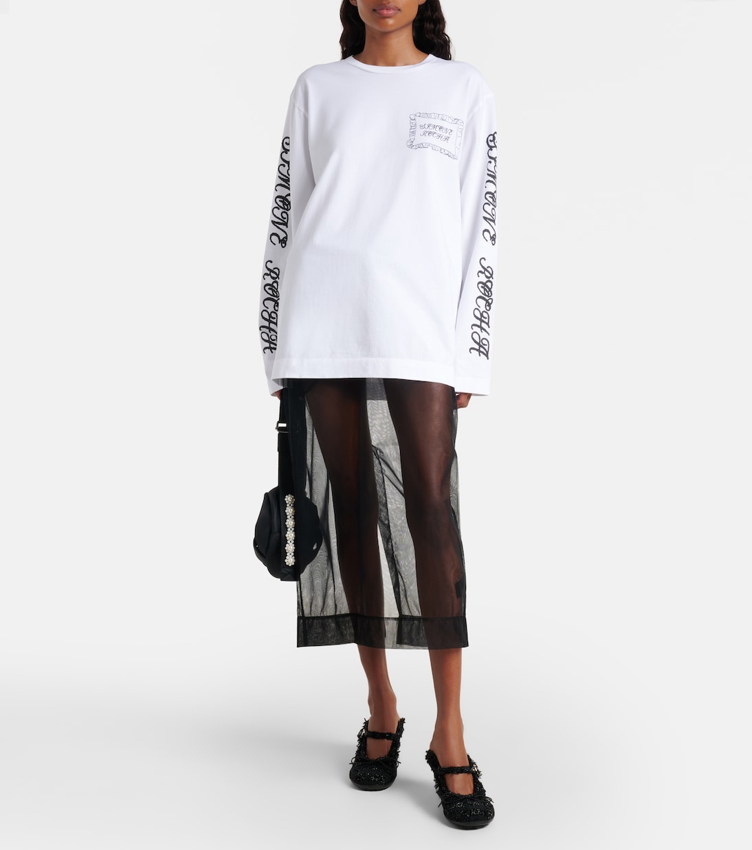 Printed cotton jersey top | Simone Rocha