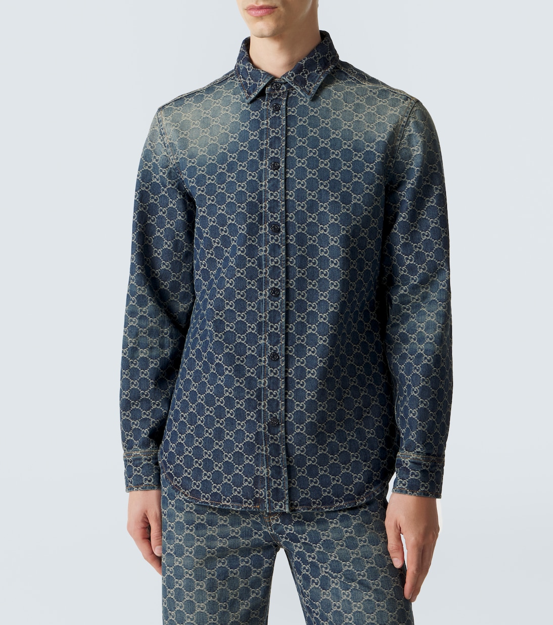 GG denim jacquard shirt | Gucci