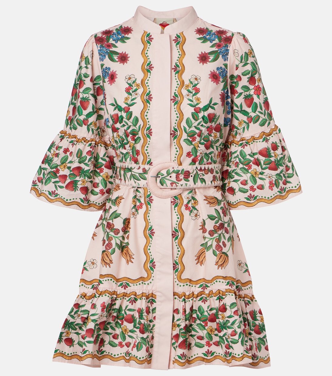 Fruit Beauty Scarf floral cotton minidress | Farm Rio