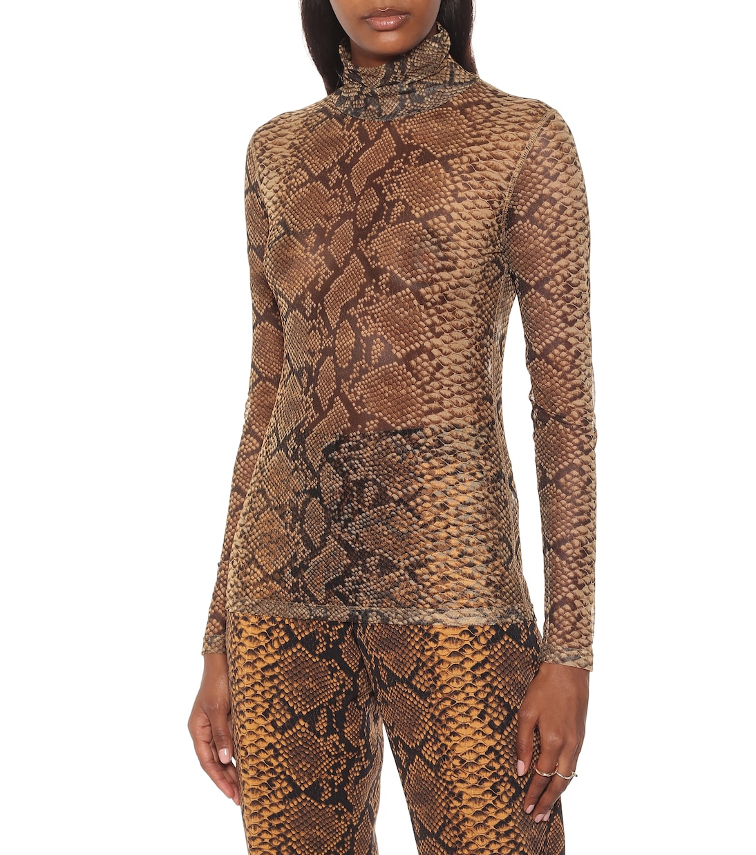 Dolcevita stretch a stampa pitone | Dries Van Noten