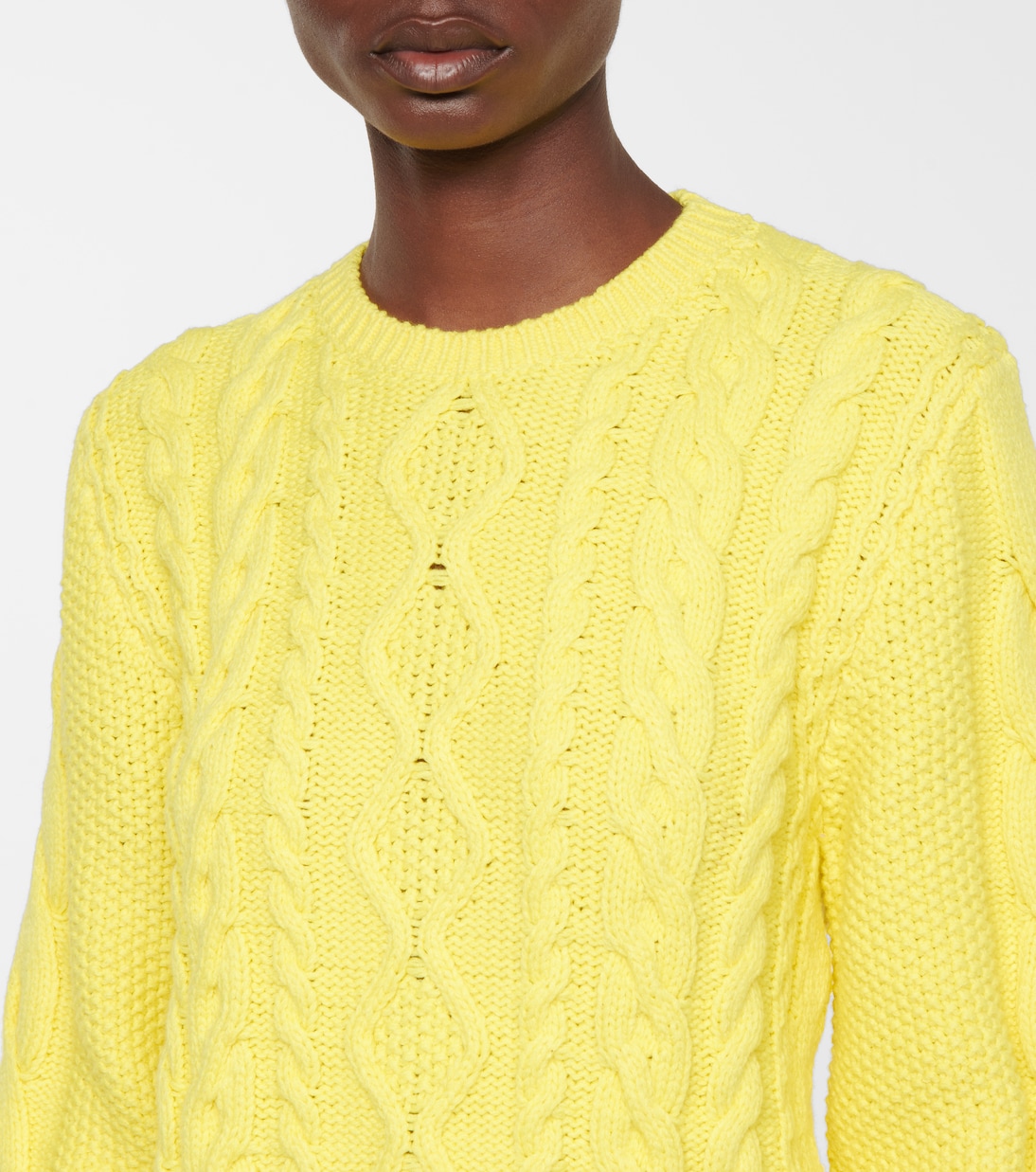 Cable-knit cotton-blend sweater | Stella McCartney