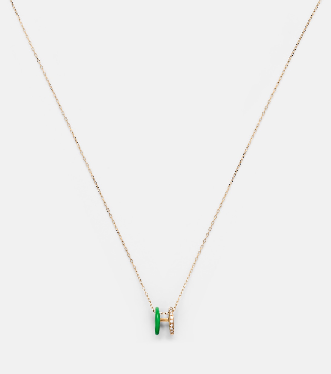 Collier en or 18 ct, diamants et émail | Persée