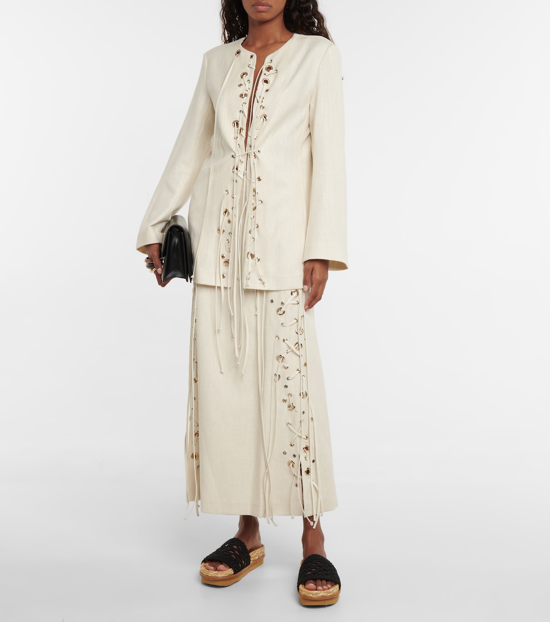 Cardigan in seta, lana e lino | Chloé