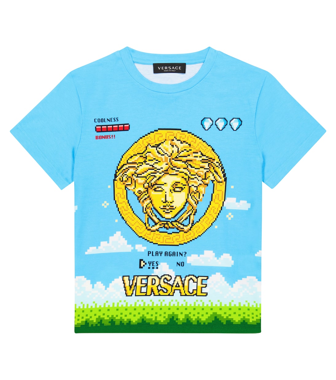 Video Game Medusa 코튼 티셔츠 | Versace Kids