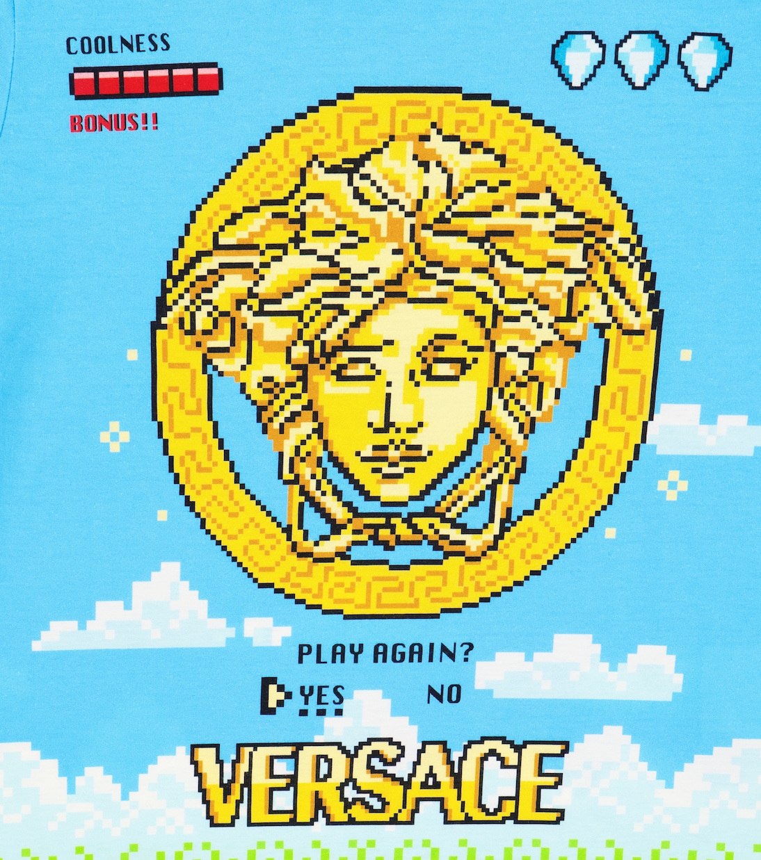 Video Game Medusa 코튼 티셔츠 | Versace Kids