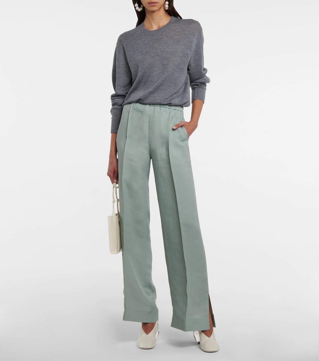 Pantalon ample à taille haute | Jil Sander