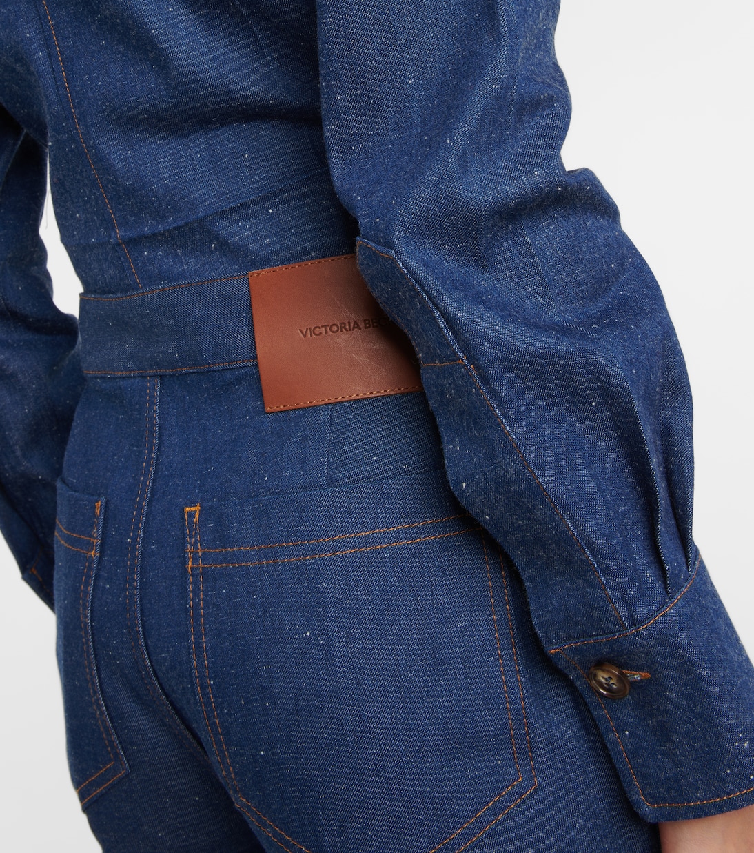 Jeans anchos de tiro alto con cremallera | Victoria Beckham
