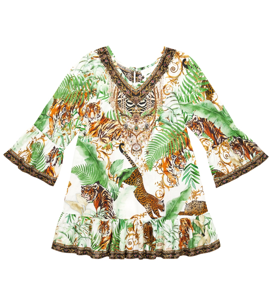 Printed embellished cotton dress | Camilla Kids