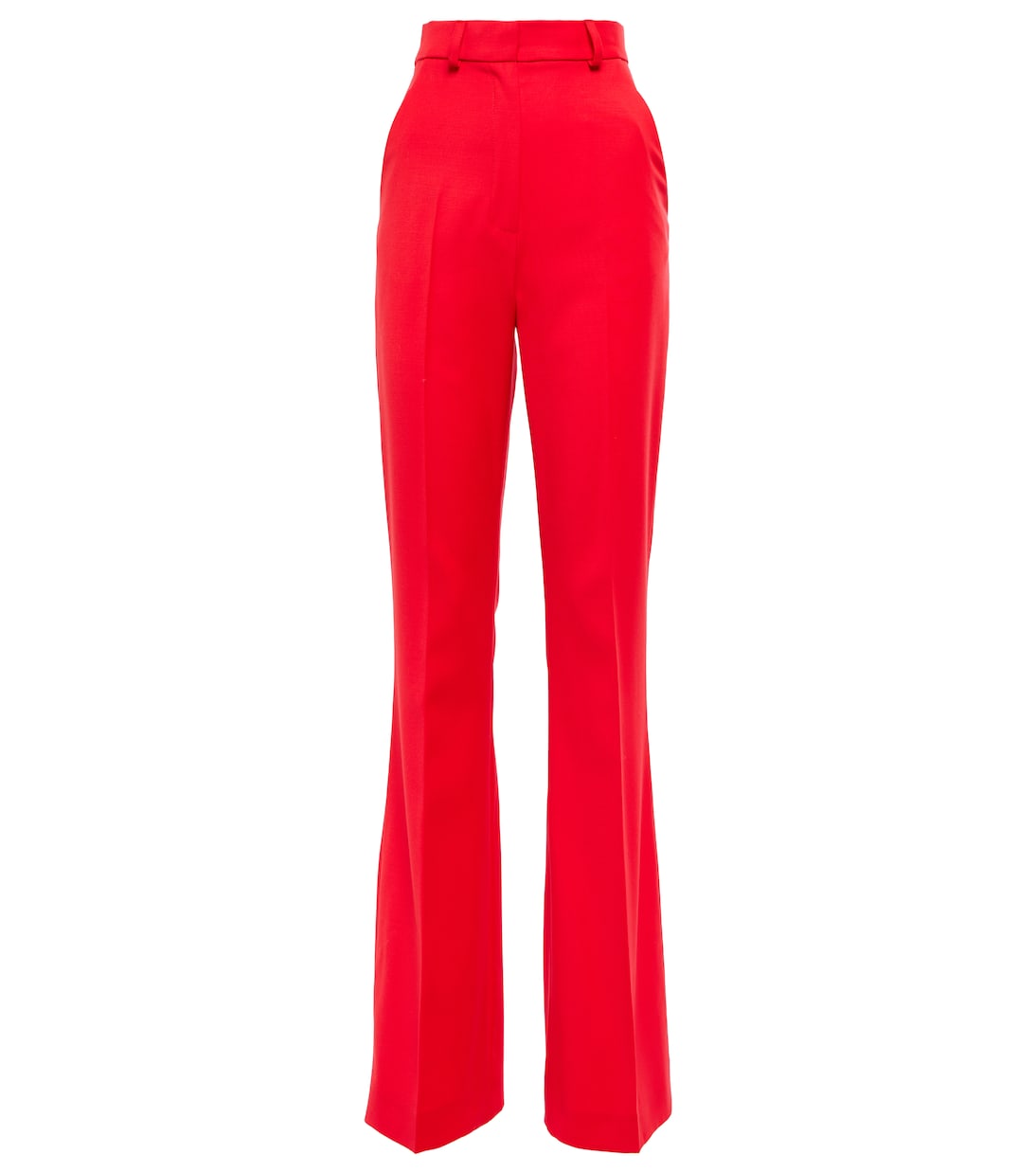 High-rise flared virgin wool pants | David Koma