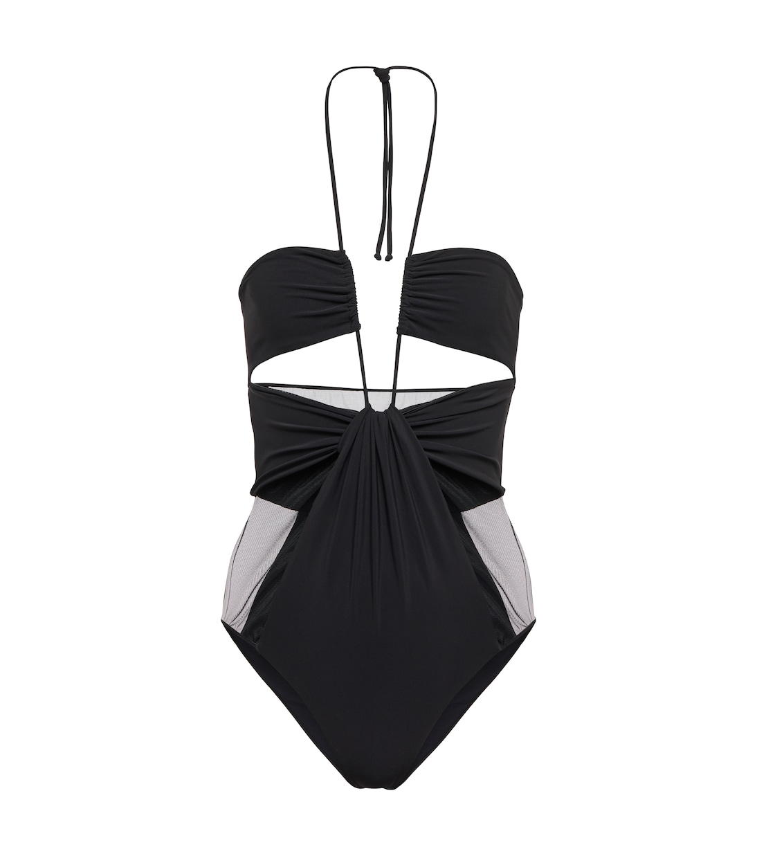 Mesh and jersey halterneck bodysuit | Nensi Dojaka