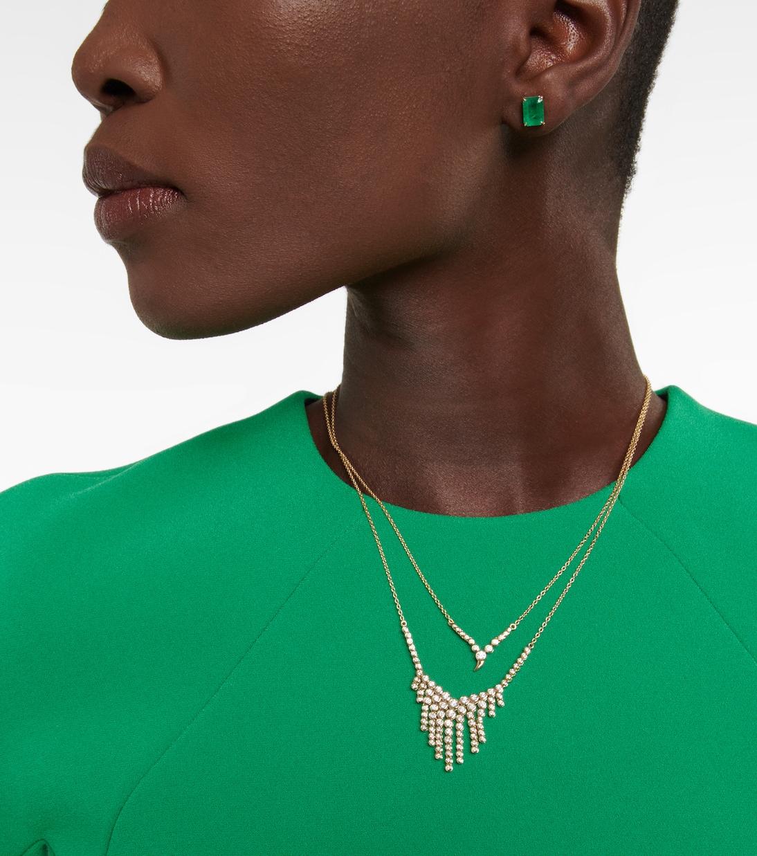 Collana Fringe in oro 14kt con diamanti | Ondyn