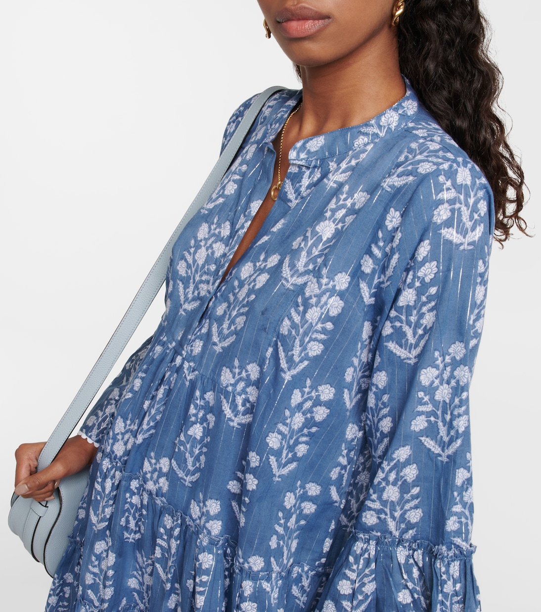 Floral cotton-blend minidress | Juliet Dunn