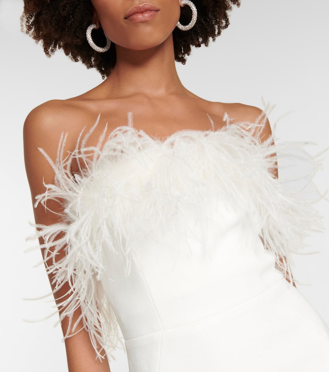Bridal Grace feather-trimmed gown | Rebecca Vallance