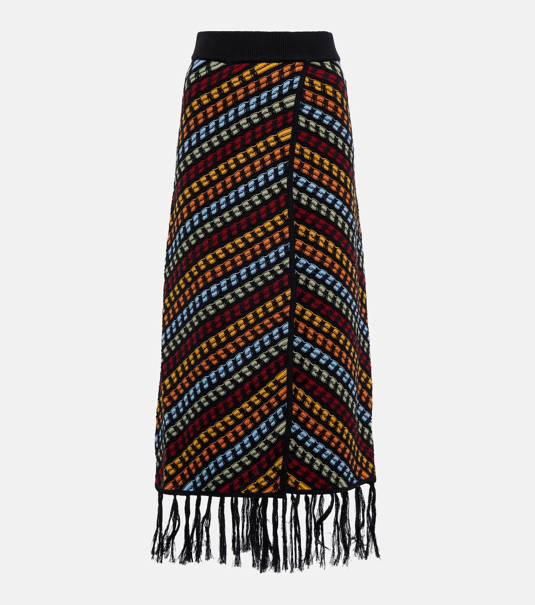 Falda midi Jones con flecos | Dodo Bar Or