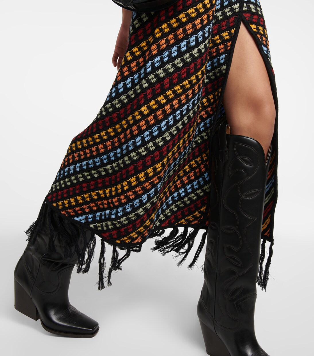 Falda midi Jones con flecos | Dodo Bar Or
