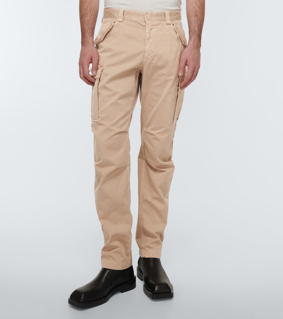 Pantalones cargo de algodón teñido en prenda | Dolce&Gabbana