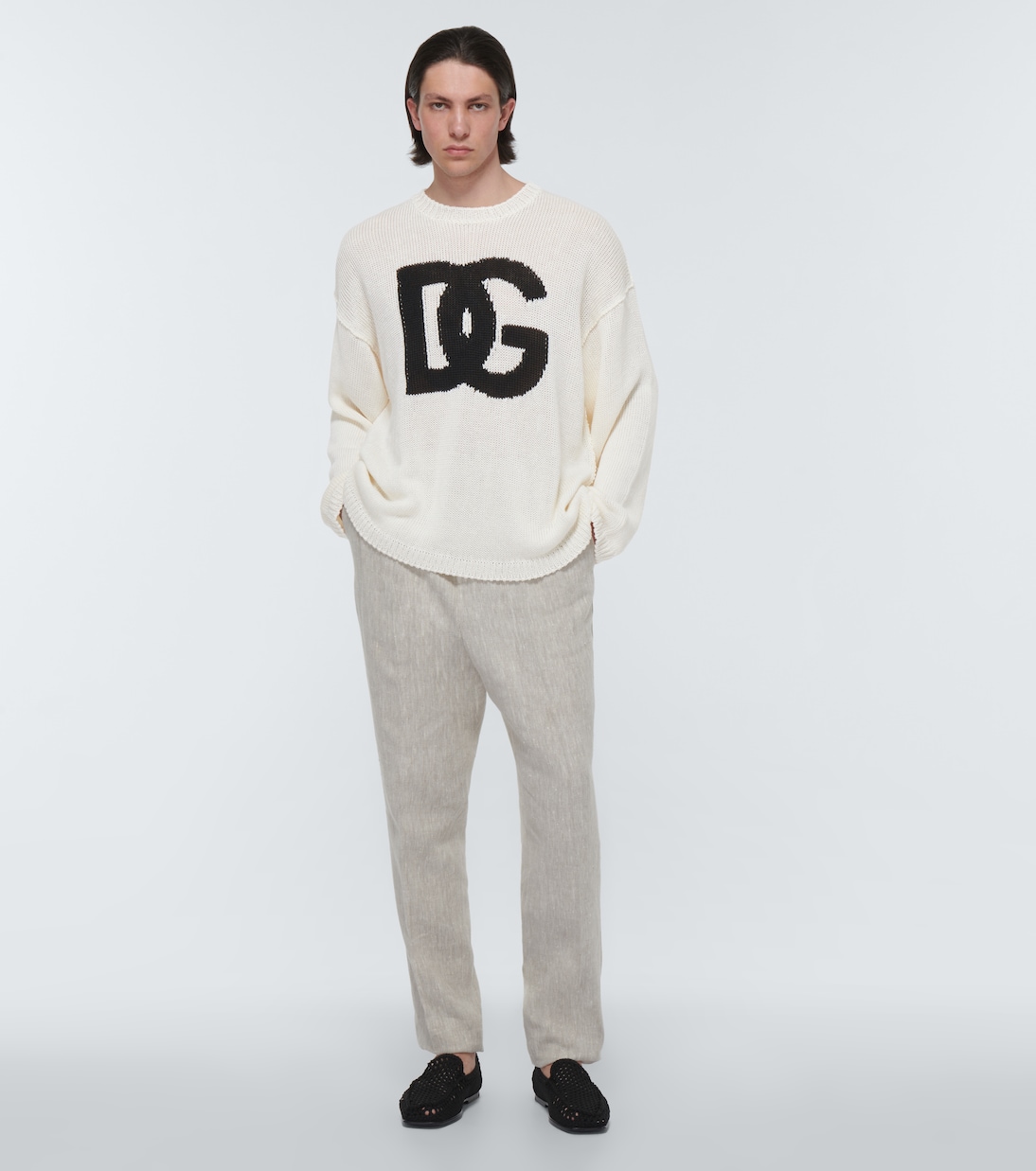Jersey de lino en intarsia | Dolce&Gabbana