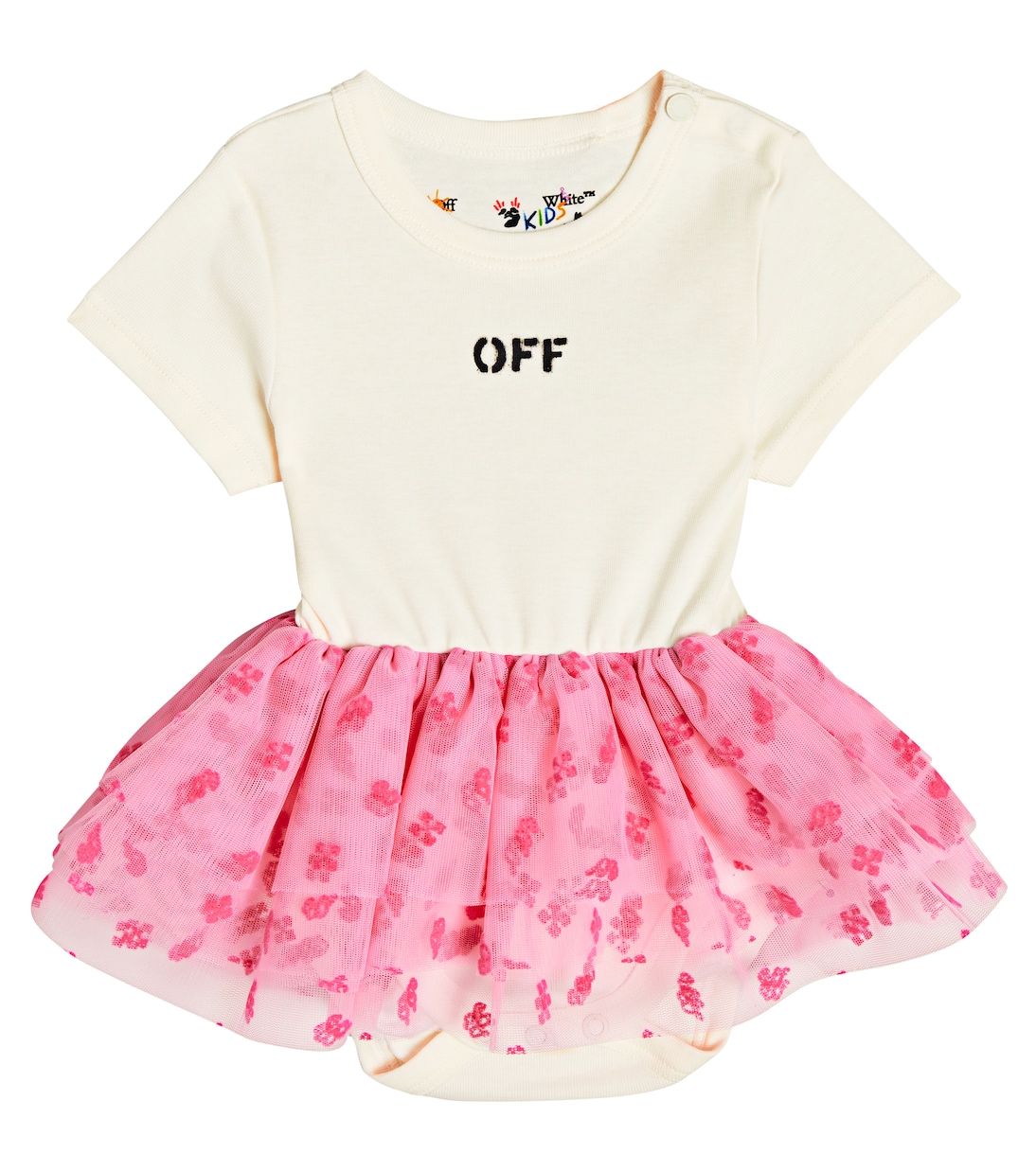 Baby Body aus Baumwolle und Tüll | Off-White Kids