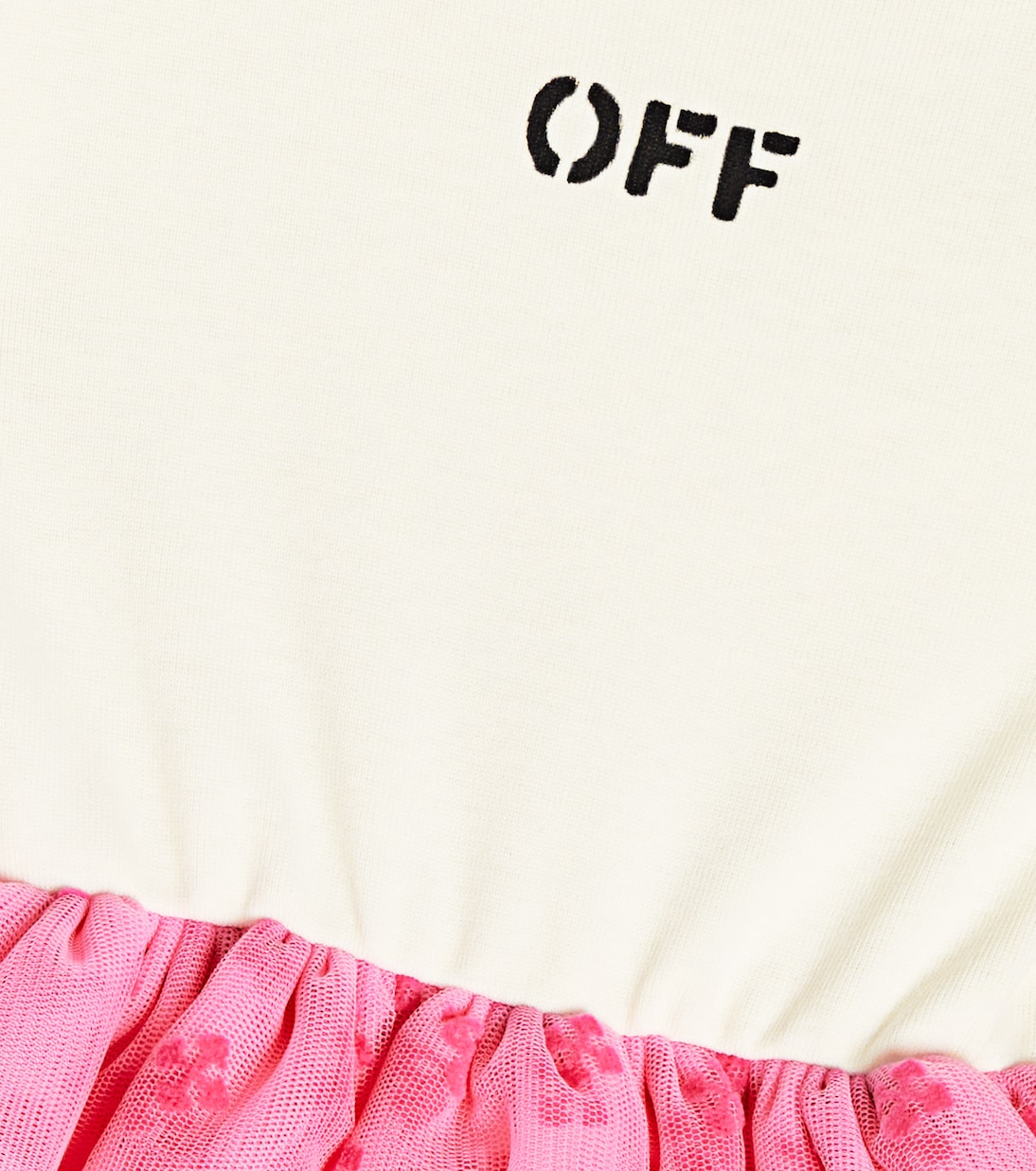 Baby Body aus Baumwolle und Tüll | Off-White Kids