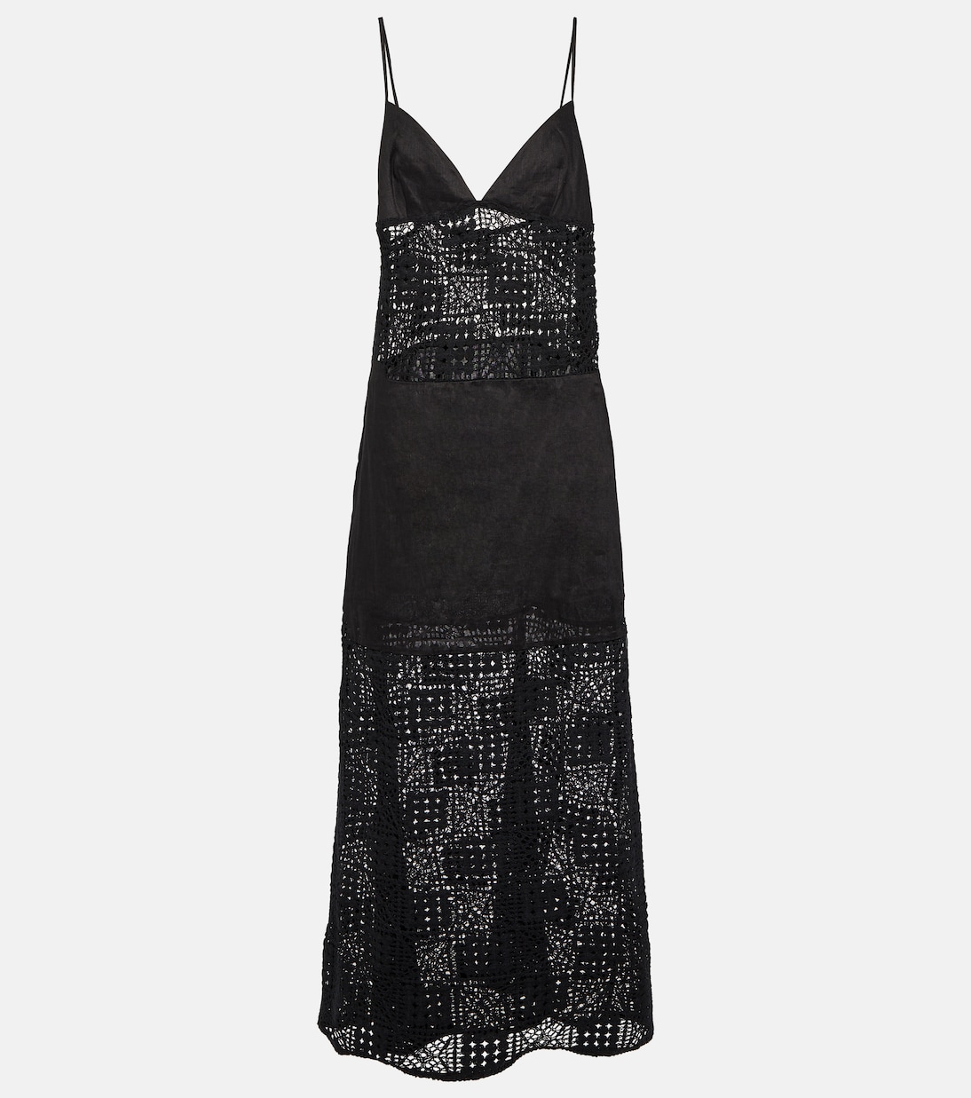 Maxikleid Rayure aus Häkelstrick | SIR
