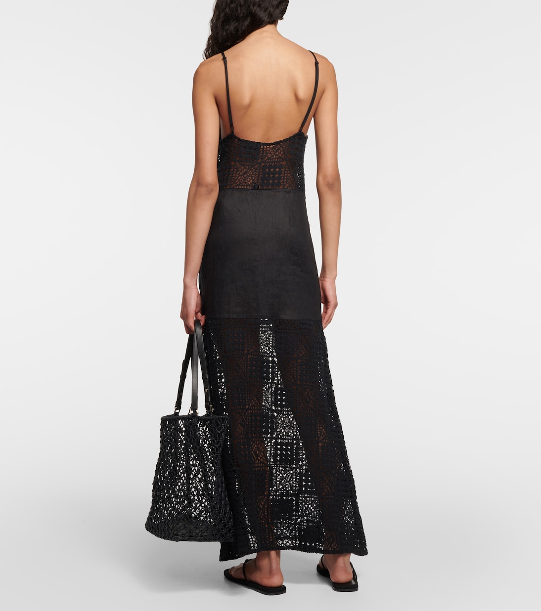 Maxikleid Rayure aus Häkelstrick | SIR