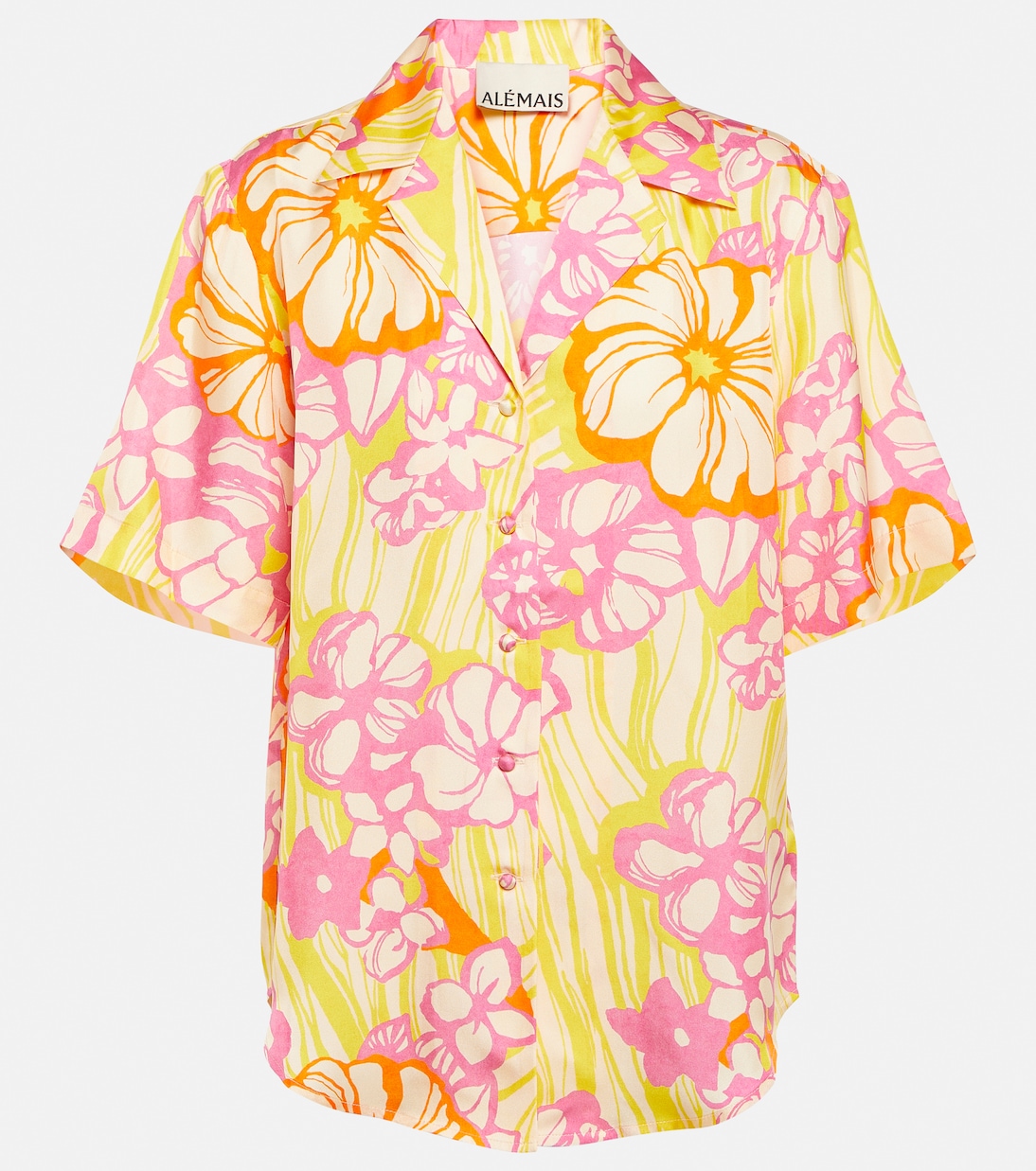 Chemise Fenella en soie à fleurs | Alémais