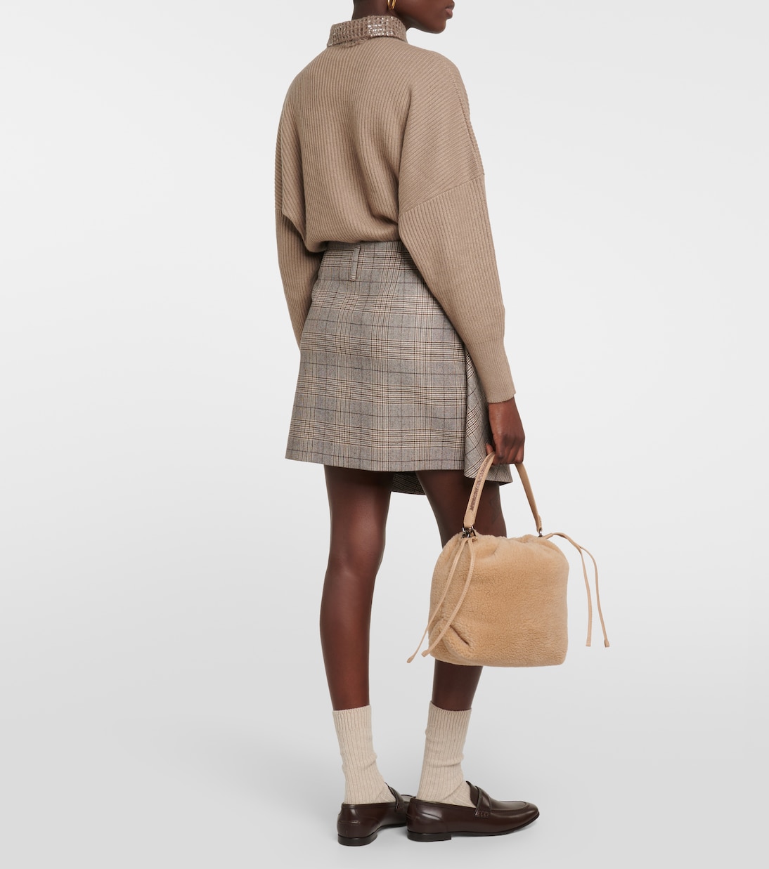 Minirock aus Wolle und Baumwolle | Brunello Cucinelli
