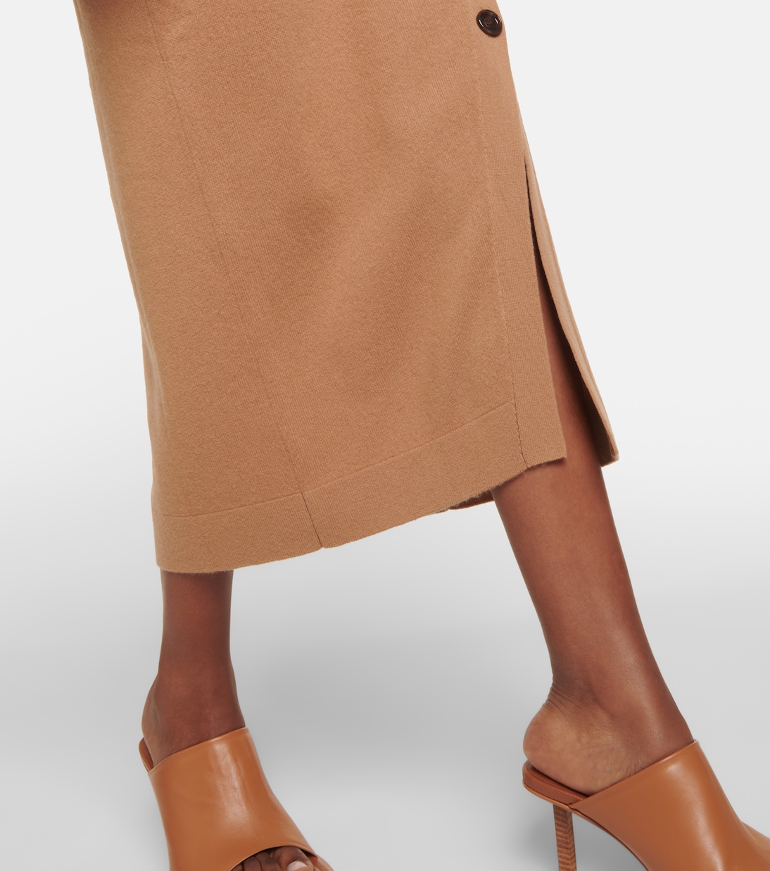 Cashmere and wool midi skirt | Jardin des Orangers