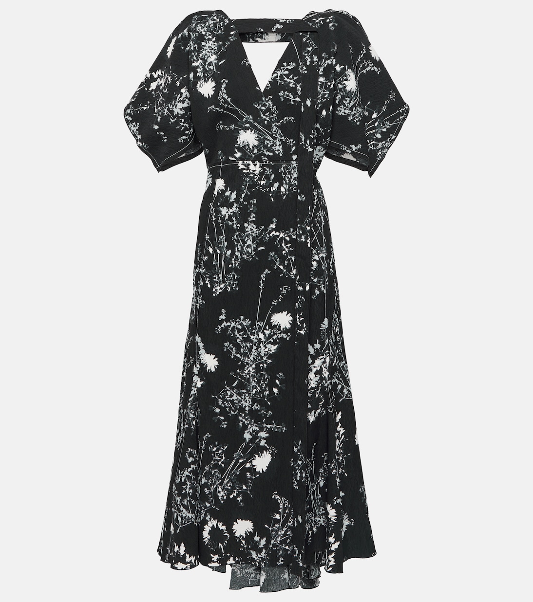 Robe midi à fleurs | Victoria Beckham