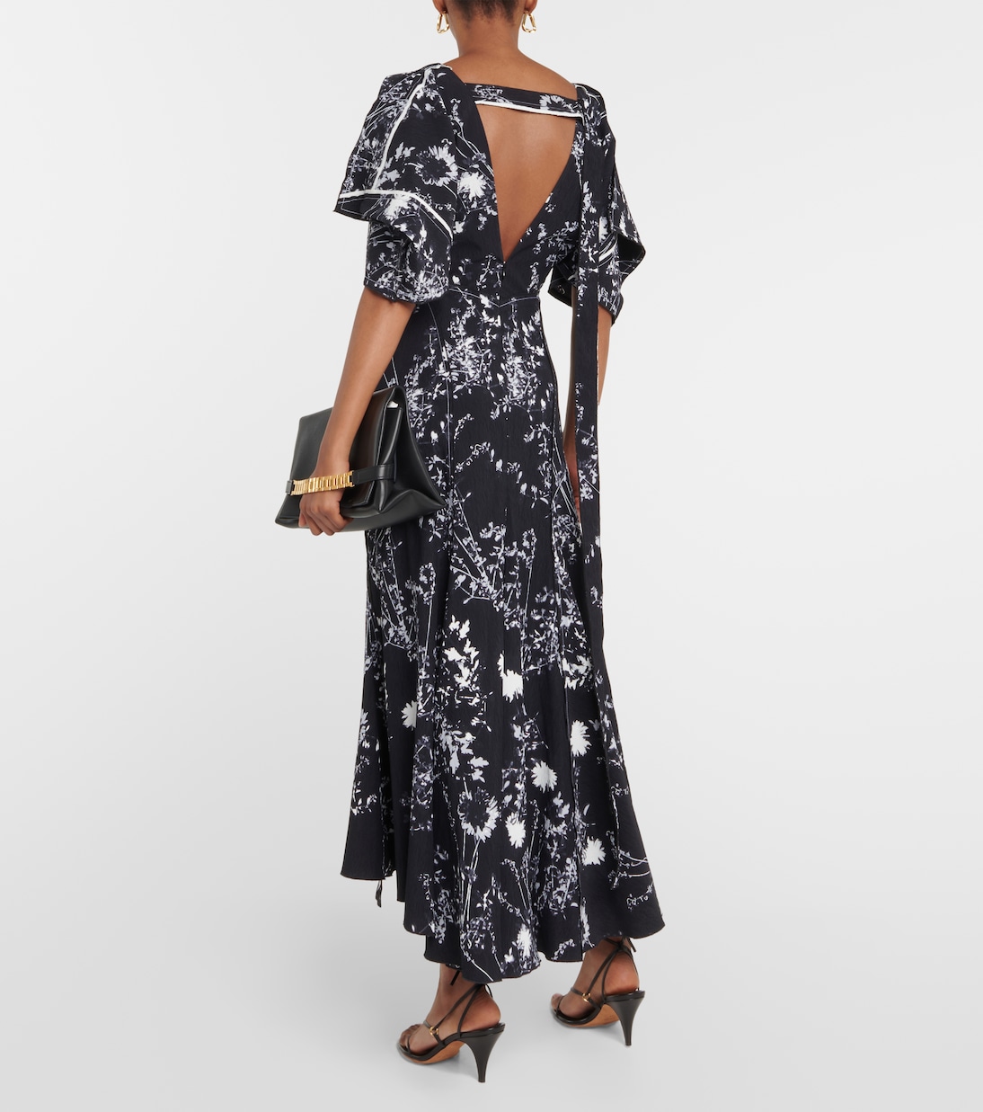 Robe midi à fleurs | Victoria Beckham