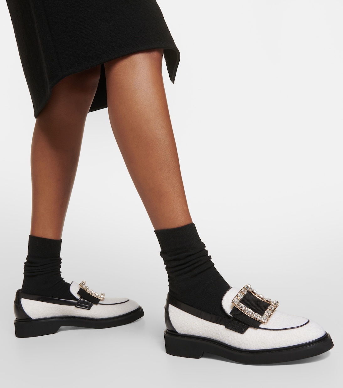 Mocassini Viv' Rangers in bouclé di lana | Roger Vivier