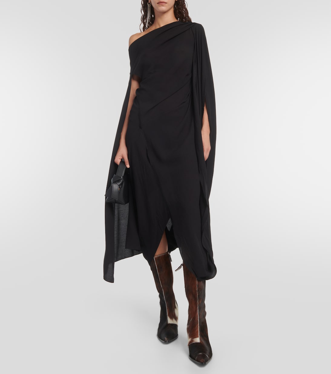 Asymmetric draped midi dress | Acne Studios