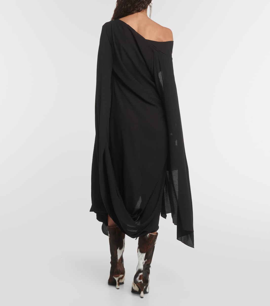 Asymmetric draped midi dress | Acne Studios
