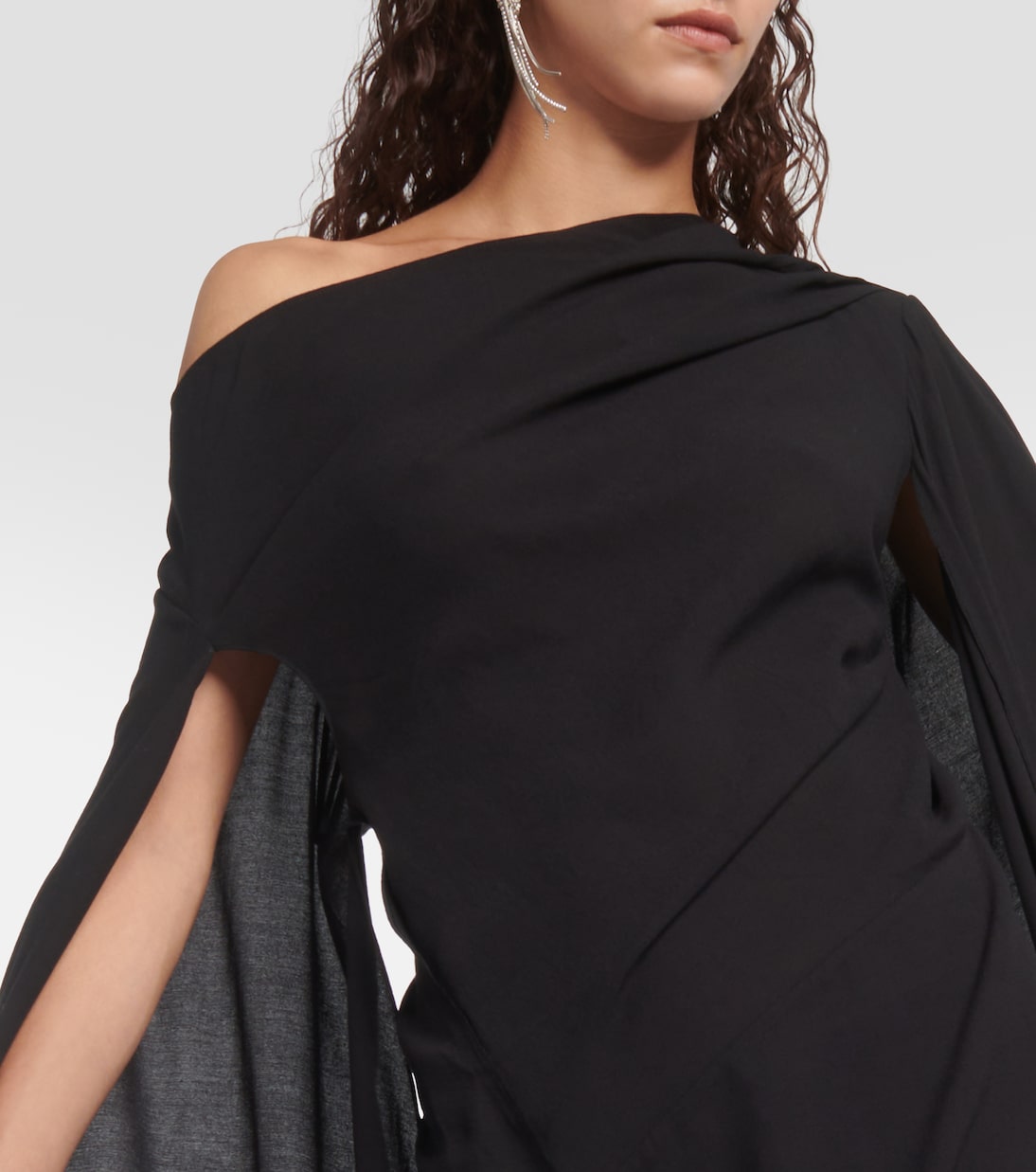 Asymmetric draped midi dress | Acne Studios